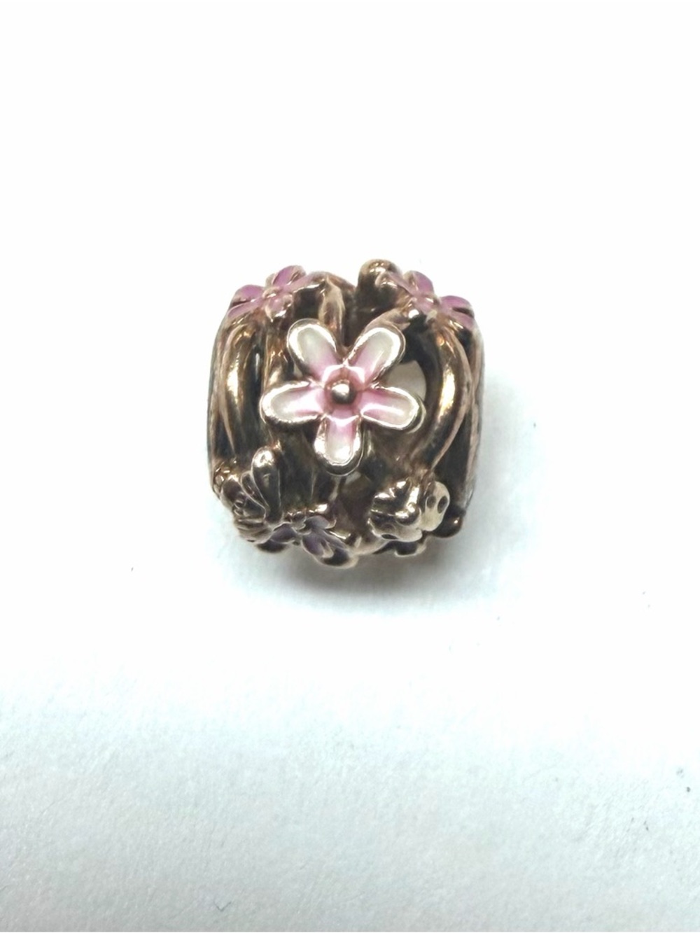 Pandora Pink Flower Enamel Charm